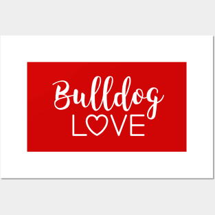 Bulldog love text - English Bulldog lover - Bully mom - Bulldog mom Posters and Art